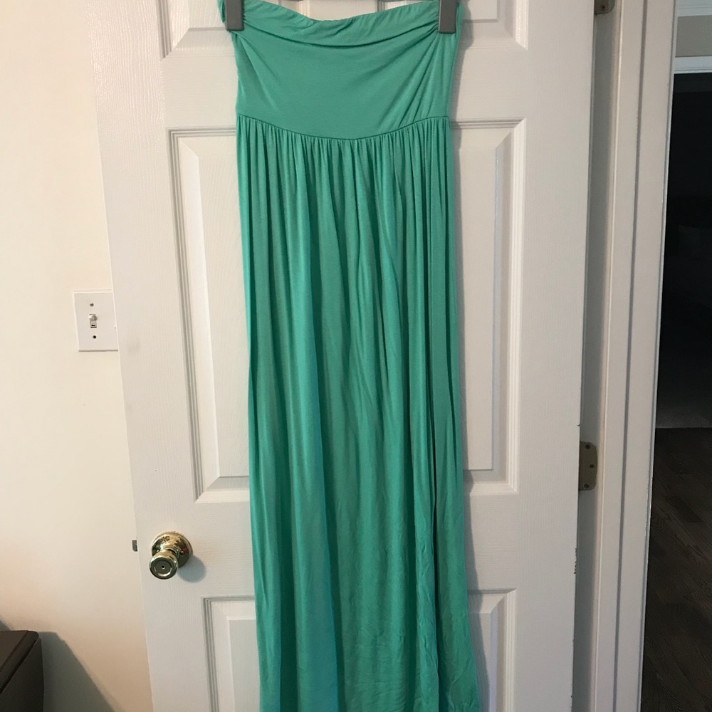 Strapless maxi dress